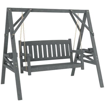 2-zits Tuinschommel, Houten Schommelbank Met Planken, Drankh, Verzenden, Nieuw