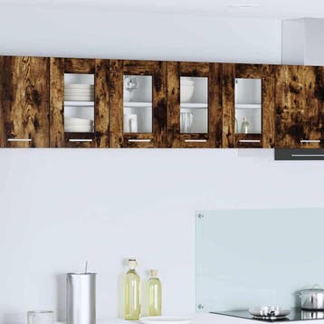 vidaXL Hangkast 2 pcs Gerookt eiken 60 x 31 x 40 cm Bewerkt, Verzenden, Nieuw, Bruin