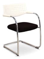 Vitra Visavis vergaderstoel, zwart-wit met chrome, Huis en Inrichting, Stoelen, Ophalen of Verzenden, Nieuw, Zwart