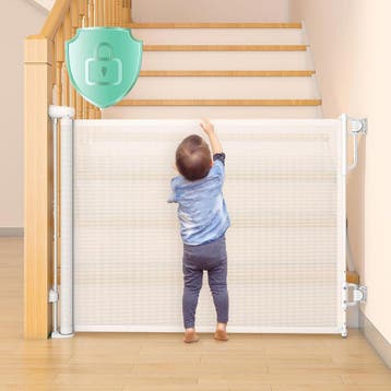 Veiligheidshek Trap/Deur | 46% Korting | Nieuwstaat, Kinderen en Baby's, Traphekjes, Overige materialen, Oprolhekje, Ophalen of Verzenden