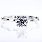 Zonder minimumprijs - Verlovingsring - 14 karaat Witgoud -, Sieraden, Tassen en Uiterlijk, Antieke sieraden