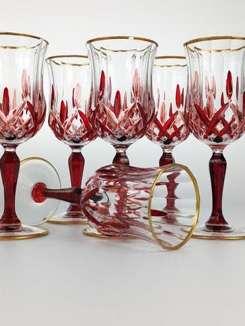 Secoloventesimo - Kelk (6) - Golden red goblet - Emaille,