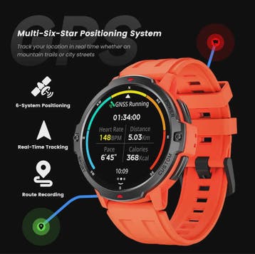 LEADOYS C31 GPS Smartwatch Heren - Outdoor Fitness, Zwemmen, Verzenden, Nieuw
