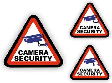 Camera Security sticker set. (209.12), Verzenden, Nieuw, Overige typen