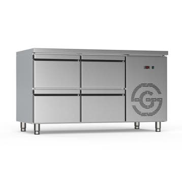 Koelwerkbank - 4 Lades - RVS - 230V - H 85 x B 134.2 x D 70, Verzenden, Nieuw in verpakking, Koelen en Vriezen