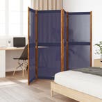 vidaXL Kamerscherm met 4 panelen 280x180 cm donkerblauw, Huis en Inrichting, Woonaccessoires | Kamerschermen, Verzenden, Nieuw