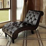 Chaise longue kunstleer bruin, Huis en Inrichting, Banken | Sofa's en Chaises Longues, Verzenden, Nieuw