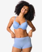 HEMA Damesboxer naadloos micro blauw, Verzenden, Blauw