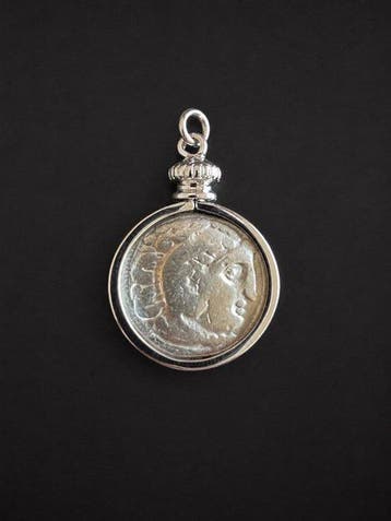 Oud-Grieks Brons Coin pendant (Zonder minimumprijs)