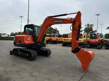 Veiling: Midigraafmachine Doosan DX55-9C Diesel 2019, Ophalen, Graafmachine