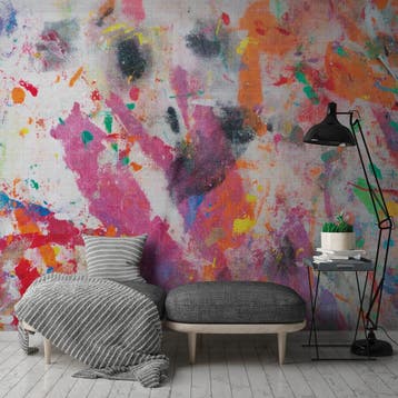 Profhome 382521-GU Fotobehang grafisch mat purper oranje, Verzenden