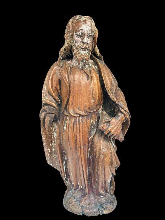 Figuur - Apostel Paulus of Christus - Eik, Antiek en Kunst, Antiek | Overige Antiek