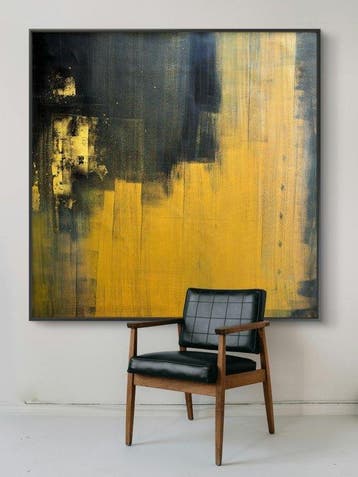Luca Domiro - THE GOLDEN PAUSE - Large original painting