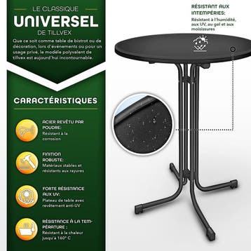 Statafel /  bistrotafel - inklapbaar - diameter 80 cm - met, Verzenden, Nieuw