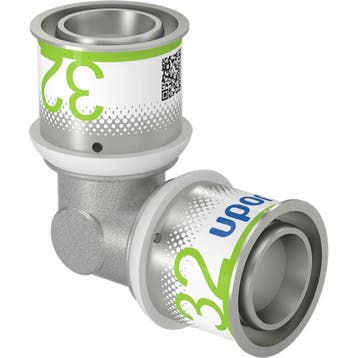 Uponor S-Press Plus perskoppeling Ø32x32 knie, Verzenden, Nieuw
