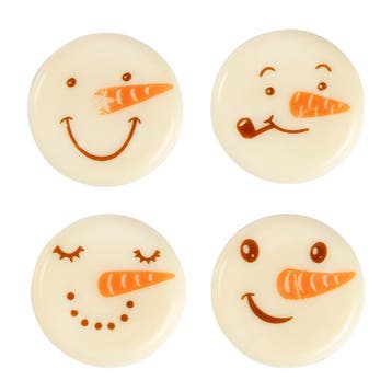 BrandNewCake Chocoladedecoratie Sneeuwpop Gezicht 96st, Verzenden, Nieuw