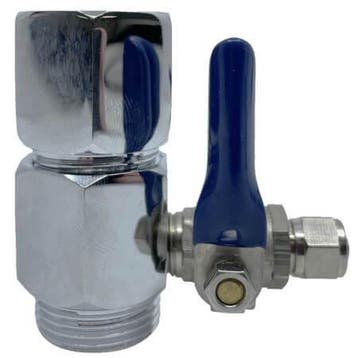 Metalen tussenstuk 3/4" met klein kogelkraantje voor os, Ophalen of Verzenden, Nieuw