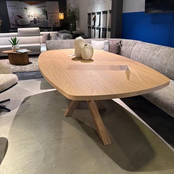 Eettafel Umara - Deens Ovaal - 220x120 - Blond Oak -, Huis en Inrichting, Nieuw, 150 tot 200 cm, Modern, 50 tot 100 cm