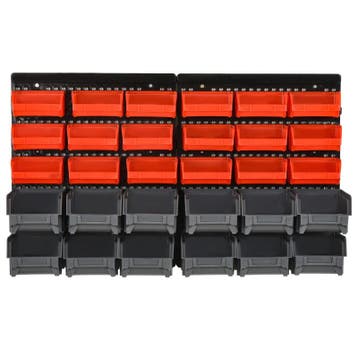 Opbergsysteem Wandplank Met Stapelbakken, 30 Dozen, 2 Geperf, Doe-het-zelf en Verbouw, Verzenden, Nieuw
