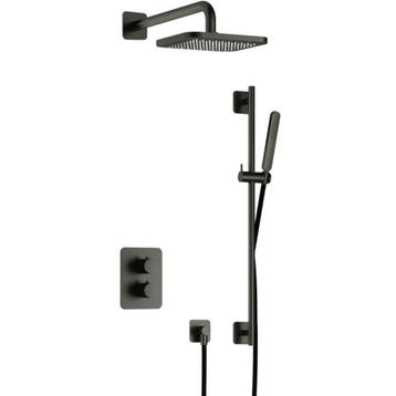 Hotbath Gal - Inbouw Regendoucheset - Geborsteld Gunmetal, Ophalen of Verzenden, Nieuw