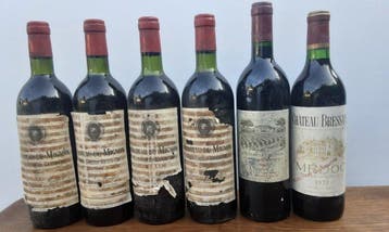 1982 x 4 Chateau du Mignon 1988 Chateau La Cardonne & 1972, Nieuw