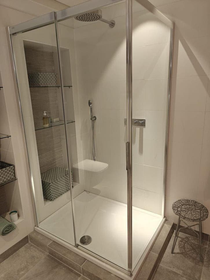 Douchecabine 120x90 cm DUKA 4200-2 met gratis douchebak 0034, Doe-het-zelf en Verbouw, Sanitair, Douche, Nieuw, Chroom, Glas, Ophalen