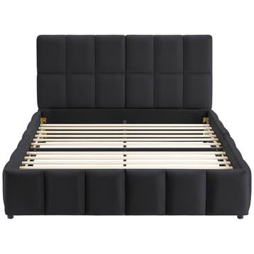 Stoffen bed Shirley met lattenbodem, draagkracht 250 kg, Witgoed en Apparatuur, Overige Witgoed en Apparatuur, Verzenden, Nieuw