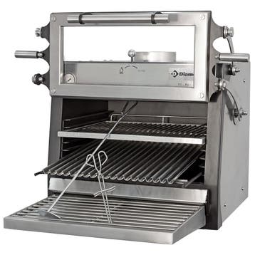 Houtskooloven-bbq, GN 1/1 (60 Kg/h)/ - Hefbare Deur/roestvri, Ophalen of Verzenden, Nieuw in verpakking