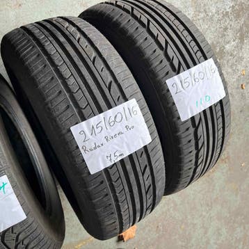 2 x Radar 215-60-16 Zomerbanden 7,5mm, 16 inch, Ophalen of Verzenden, Band(en), Personenwagen
