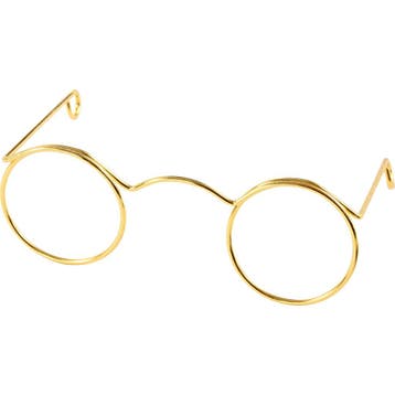 Bril, B: 60 mm, gatgrootte 21 mm, goud, 10 stuk/ 1 doos, Nieuw