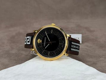 Versace - V-Circle Brown/Gold - VE5A017 21 - Heren -, Nieuw