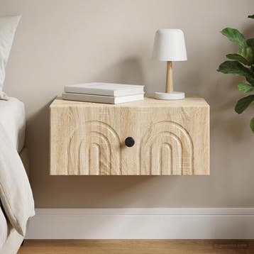 vidaXL Wandbeugel Bedkast Sonoma Eiken 49 x 34,5 x 20 cm, Minder dan 45 cm, Verzenden, Nieuw, Minder dan 55 cm