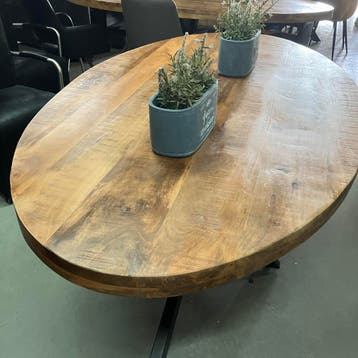 EETTAFEL ROND- OVALE- RECHTE  tafels goedkoopste van NL, Huis en Inrichting, Tafels | Eettafels, Metaal, Rond, Nieuw, Ophalen of Verzenden