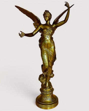 Eugène Marioton (1857-1933) - sculptuur, L’Inspiration - 79, Antiek en Kunst