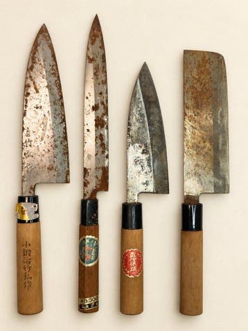 Vintage Japanese Knives Set of 4 – Takehiro(),