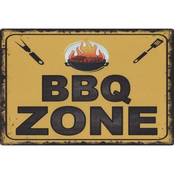Wandbord -  BBQ Zone / Barbecue Zone, Ophalen of Verzenden, Nieuw