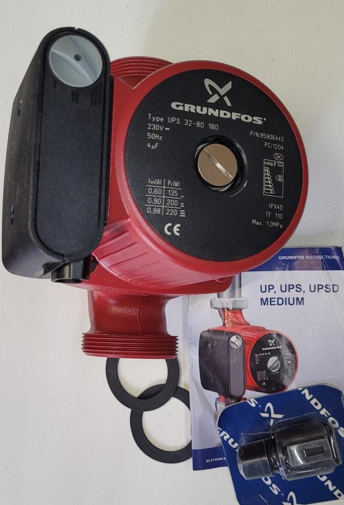Grundfos UPS 32-80-180 NIEUW 95906442, Doe-het-zelf en Verbouw, Verwarming en Radiatoren, Nieuw, Ophalen of Verzenden