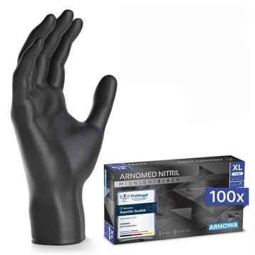 GGM Gastro | (10 stuks) ARNOWA | Wegwerpnitril handschoenen, Verzenden, Zwart, Nieuw, Werkschoenen