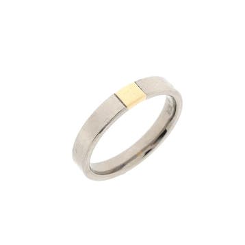 Bicolor gouden ring, Sieraden, Tassen en Uiterlijk, Ringen, Gebruikt, 20 of groter, Ophalen of Verzenden, Dame of Heer