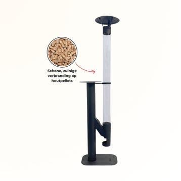 ASH Pelletkachel - Flores Terrasverwarmer zwart, Verzenden, Nieuw