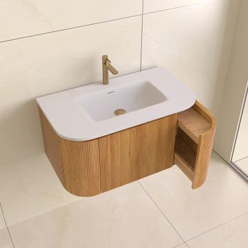 Sani Royal Eleganza Japandi rond badmeubel 80 cm, Nieuw