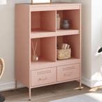 vidaXL buffetkast 68x39x101,5 cm staal roze, Huis en Inrichting, Kasten | Buffetkasten, Verzenden, 100 tot 150 cm, Nieuw, 50 tot 100 cm