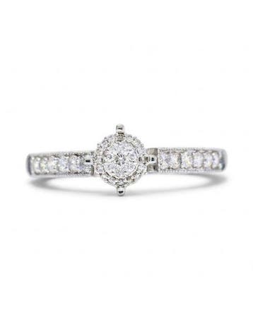 Verlovingsring - 14 karaat Witgoud - 0.55ct. tw. Diamant