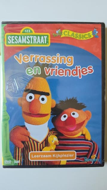 SESAMSTRAAT VERRASSING EN VRIENDJES (IN SEAL) (DVD), Verzenden, Gebruikt