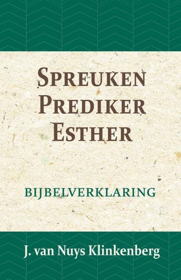 Spreuken, Prediker, Hooglied | J. Nuys Klinkenberg | Nieuw, Ophalen of Verzenden, Nieuw, J. Nuys Klinkenberg