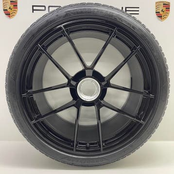 Porsche 992.2 GTS ORIGINELE 20/21 Unizwart met zomerbanden, Ophalen, Gebruikt, Banden en Velgen, 21 inch