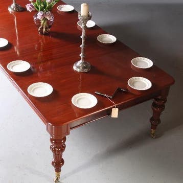 Smetteloze Lange tafel wind out table met slinger ca 1850  t, Ophalen of Verzenden