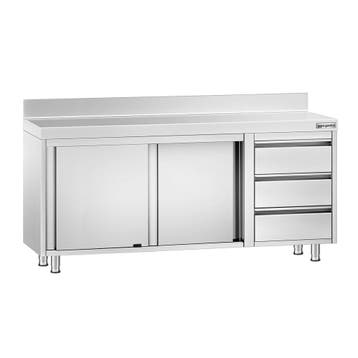 GGM Gastro | RVS Werkkast PREMIUM - 1800x600mm - met 2 |, Verzenden, Nieuw in verpakking, Meubilair