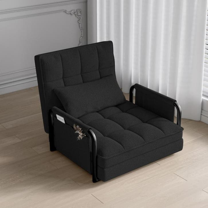 Vouwbare Vloersofa met Verstelbare Rugleuning en Opbergvakke, Huis en Inrichting, Slaapkamer | Slaapbanken, Nieuw, Verzenden