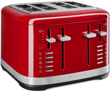 KitchenAid 5KMT4109EER - Broodrooster - Rood - 4 Sleuven - 7, Ophalen of Verzenden, Nieuw, KitchenAid